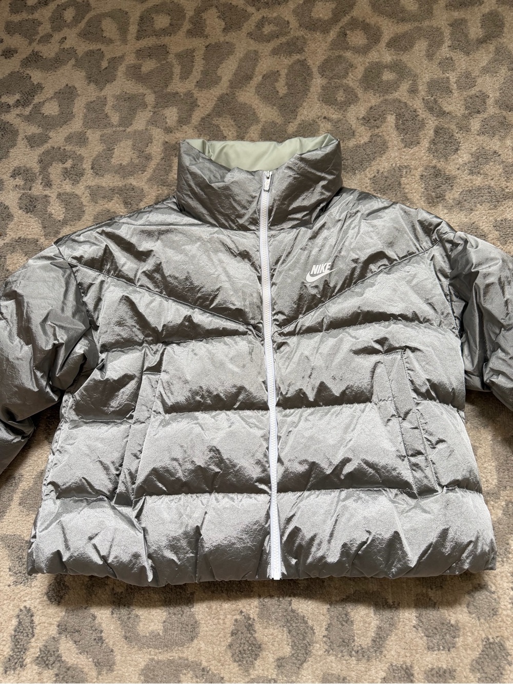 Nike Women's Silver Puffer Jacket